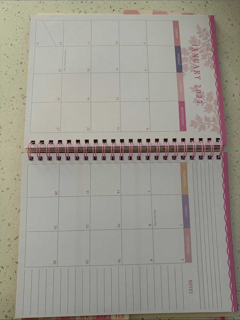 Penbrook Floral Teacher Planner - Pink Floral